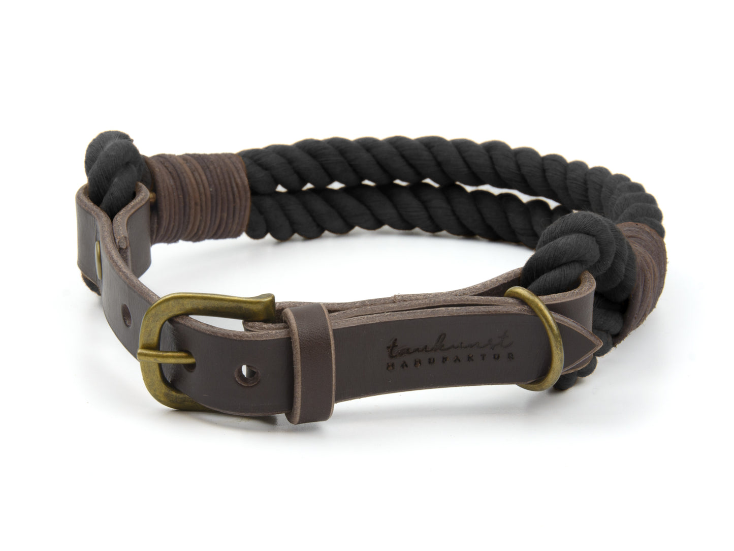 Hundehalsband aus Tau in Schwarz Hundehalsband aus Tau in Schwarz