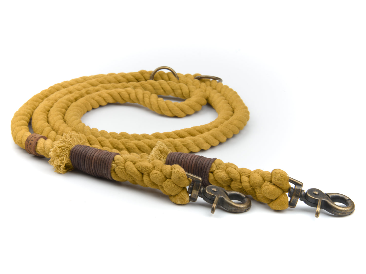 Tauleine für Hunde aus Baumwolltau in Senfgelb Tauleine für Hunde aus Baumwolltau in Senfgelb