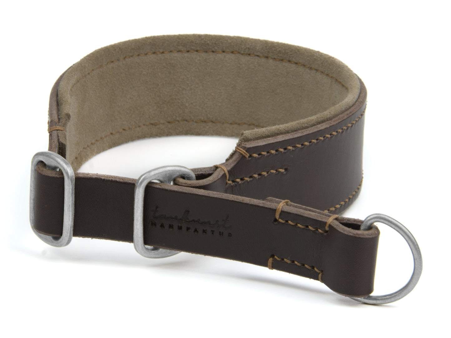 Zugstopp Lederhalsband 'Wildfang' Dunkelbraun Zugstopp Lederhalsband 'Wildfang' Dunkelbraun
