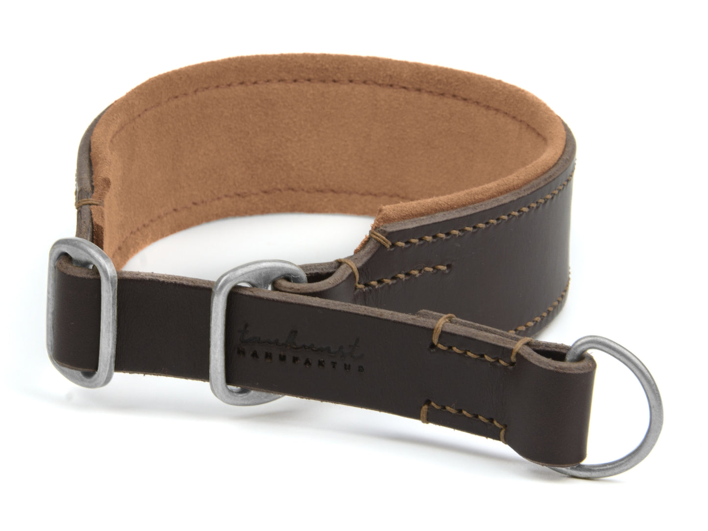 Zugstopp Lederhalsband 'Wildfang' Dunkelbraun Zugstopp Lederhalsband 'Wildfang' Dunkelbraun
