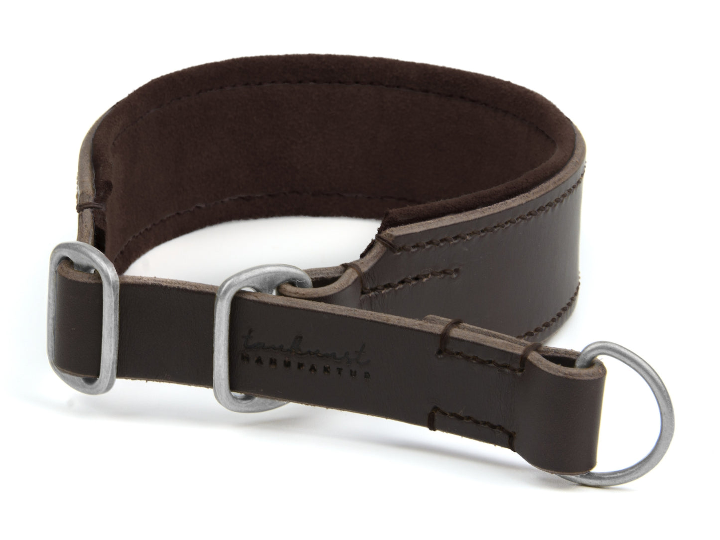 Zugstopp Lederhalsband 'Wildfang' Dunkelbraun Zugstopp Lederhalsband 'Wildfang' Dunkelbraun