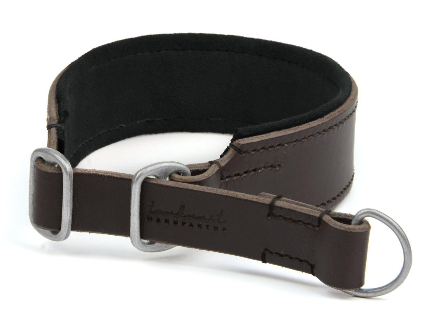 Zugstopp Lederhalsband 'Wildfang' Dunkelbraun Zugstopp Lederhalsband 'Wildfang' Dunkelbraun