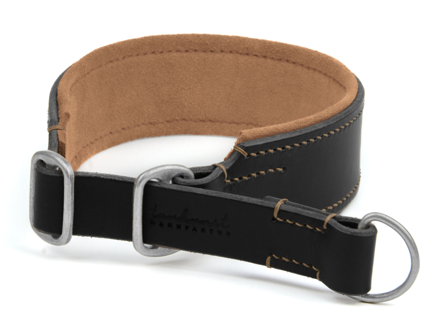 Zugstopp Lederhalsband 'Wildfang' Schwarz Zugstopp Lederhalsband 'Wildfang' Schwarz