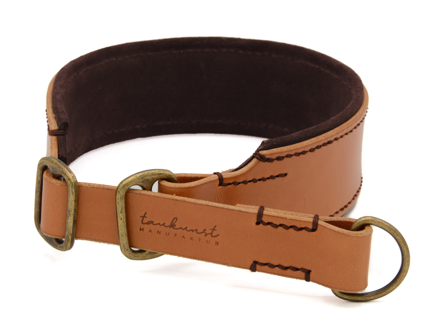 Zugstopp Lederhalsband 'Wildfang' Cognac Zugstopp Lederhalsband 'Wildfang' Cognac