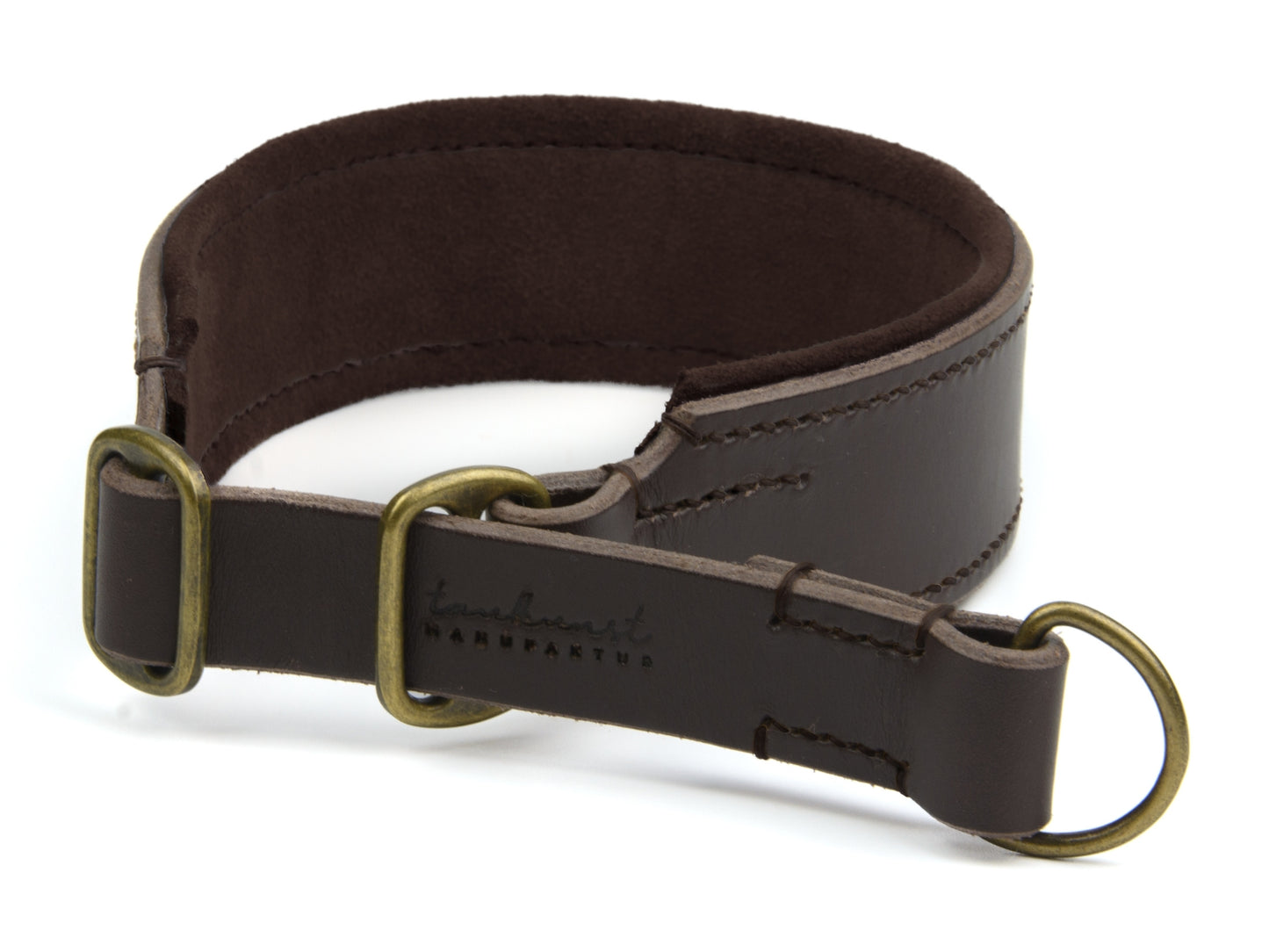 Zugstopp Lederhalsband 'Wildfang' Dunkelbraun Zugstopp Lederhalsband 'Wildfang' Dunkelbraun