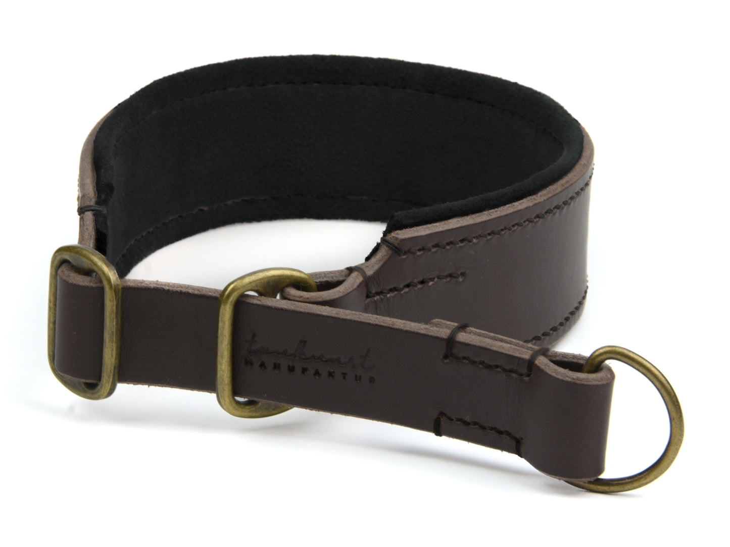 Zugstopp Lederhalsband 'Wildfang' Dunkelbraun Zugstopp Lederhalsband 'Wildfang' Dunkelbraun