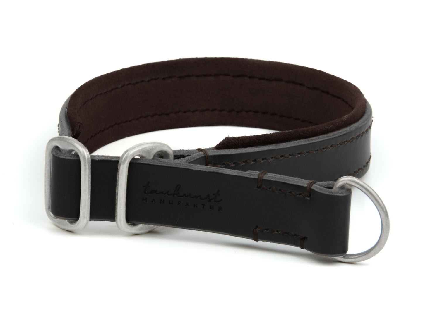 Zugstopp Lederhalsband 'Wildfang' Schwarz Zugstopp Lederhalsband 'Wildfang' Schwarz