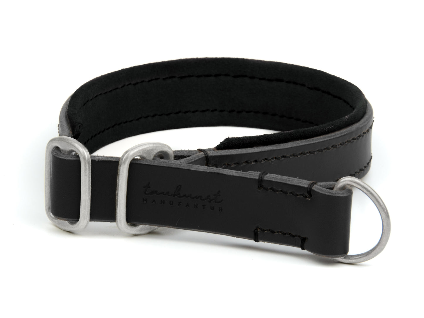 Zugstopp Lederhalsband 'Wildfang' Schwarz Zugstopp Lederhalsband 'Wildfang' Schwarz