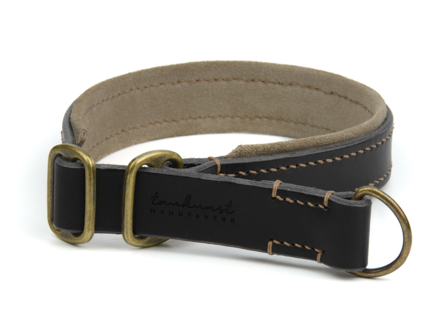 Zugstopp Lederhalsband 'Wildfang' Schwarz Zugstopp Lederhalsband 'Wildfang' Schwarz