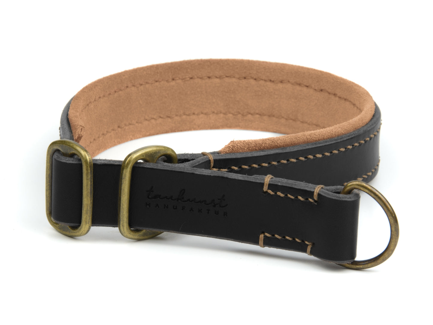 Zugstopp Lederhalsband 'Wildfang' Schwarz Zugstopp Lederhalsband 'Wildfang' Schwarz