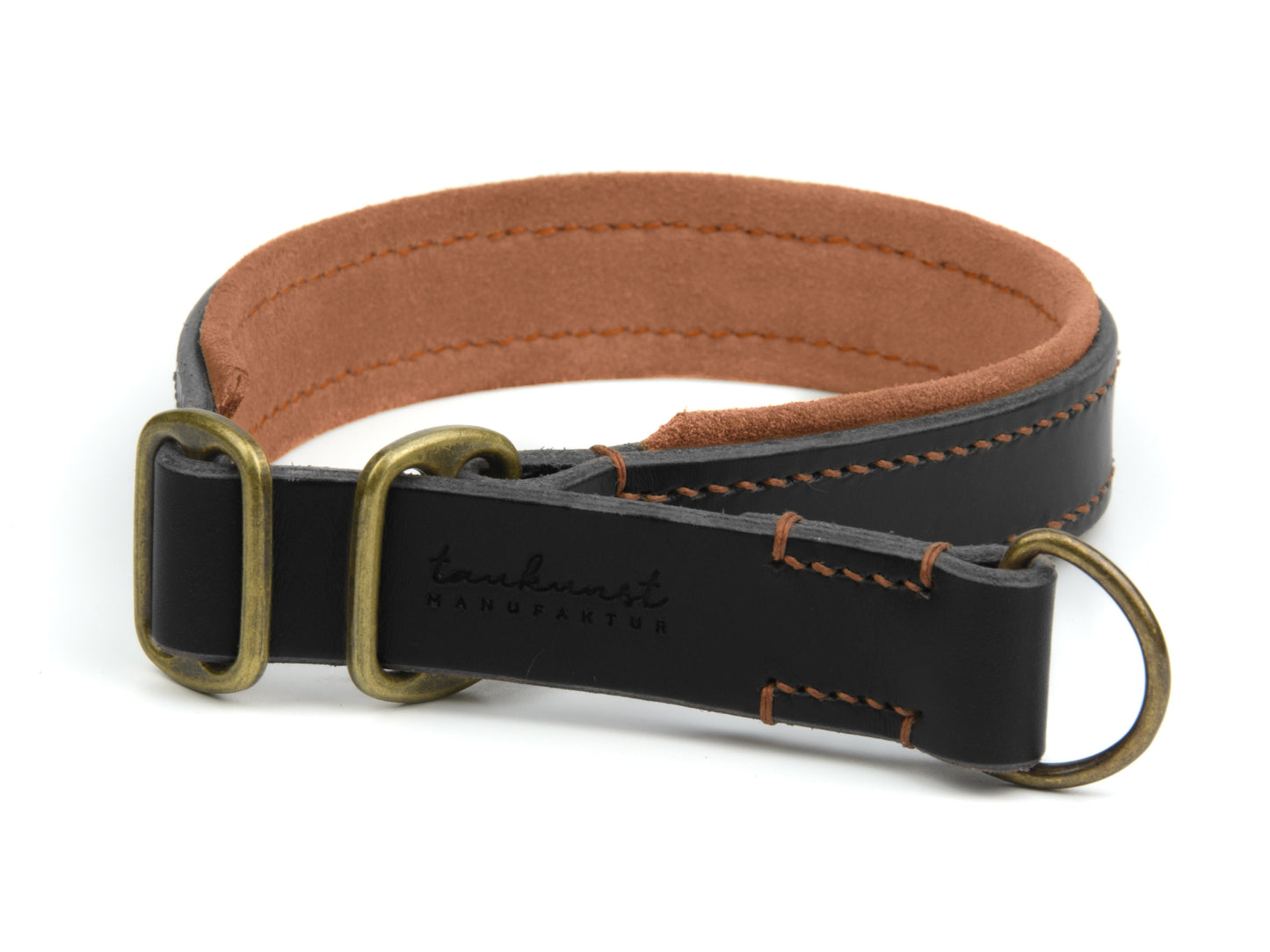 Zugstopp Lederhalsband 'Wildfang' Schwarz Zugstopp Lederhalsband 'Wildfang' Schwarz