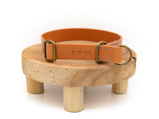 SALE | Zugstopp Lederhalsband 'Waldgeist' Cognac
