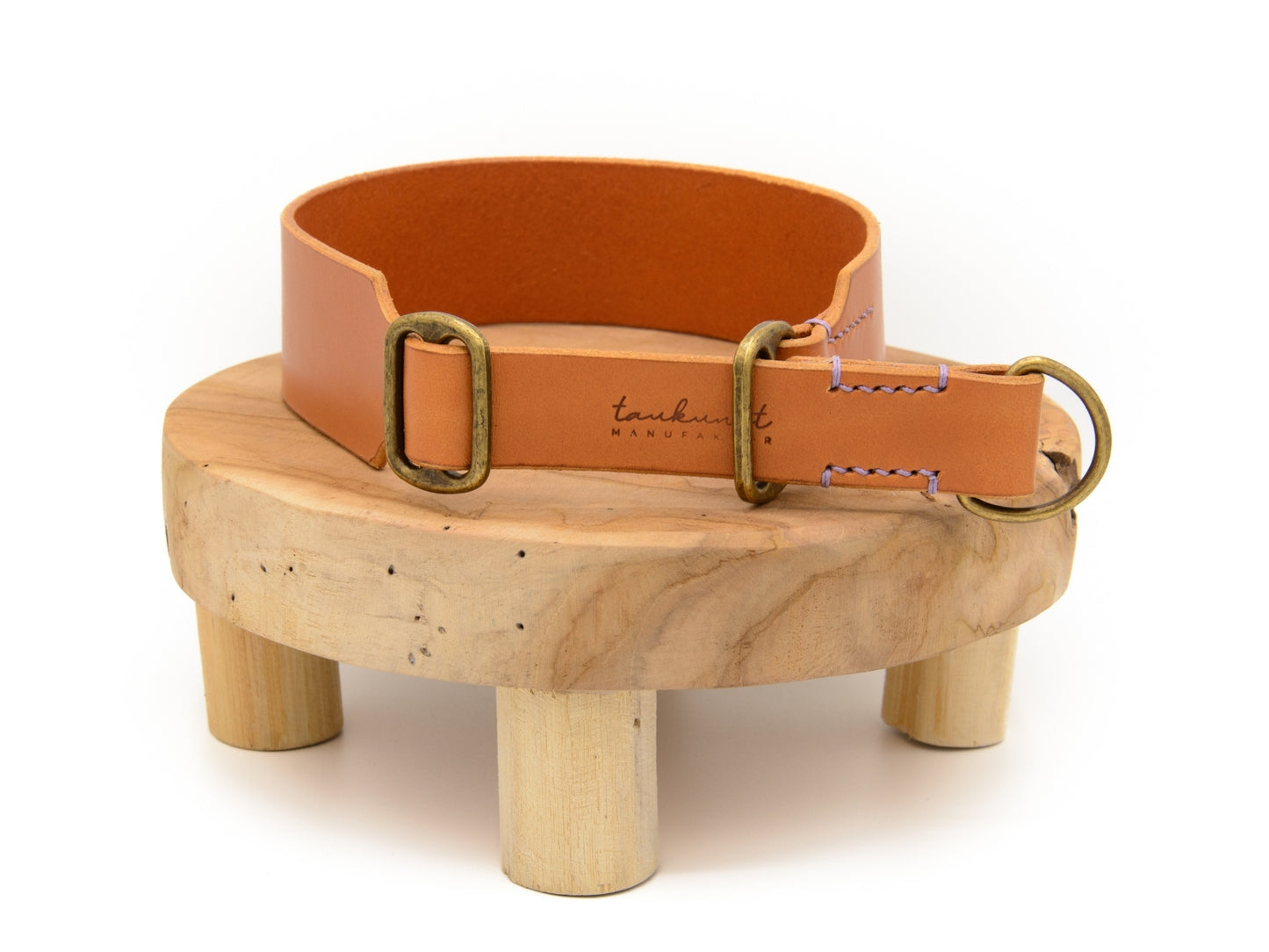 SALE | Zugstopp Lederhalsband 'Waldgeist' Cognac
