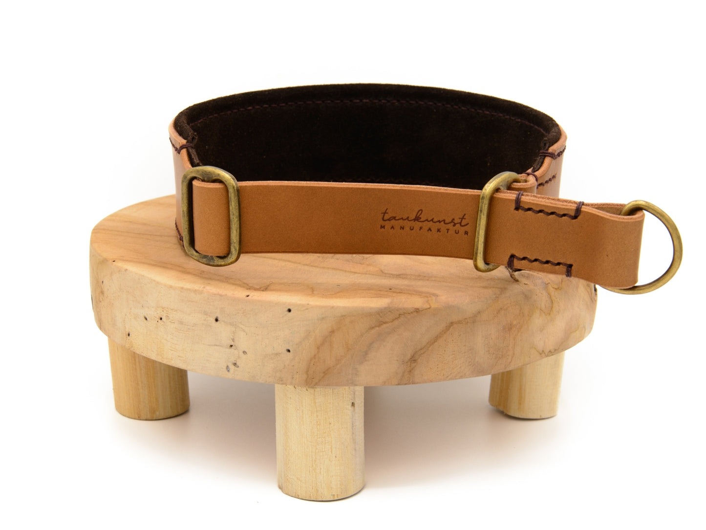 SALE | Zugstopp Lederhalsband 'Wildfang' Camel
