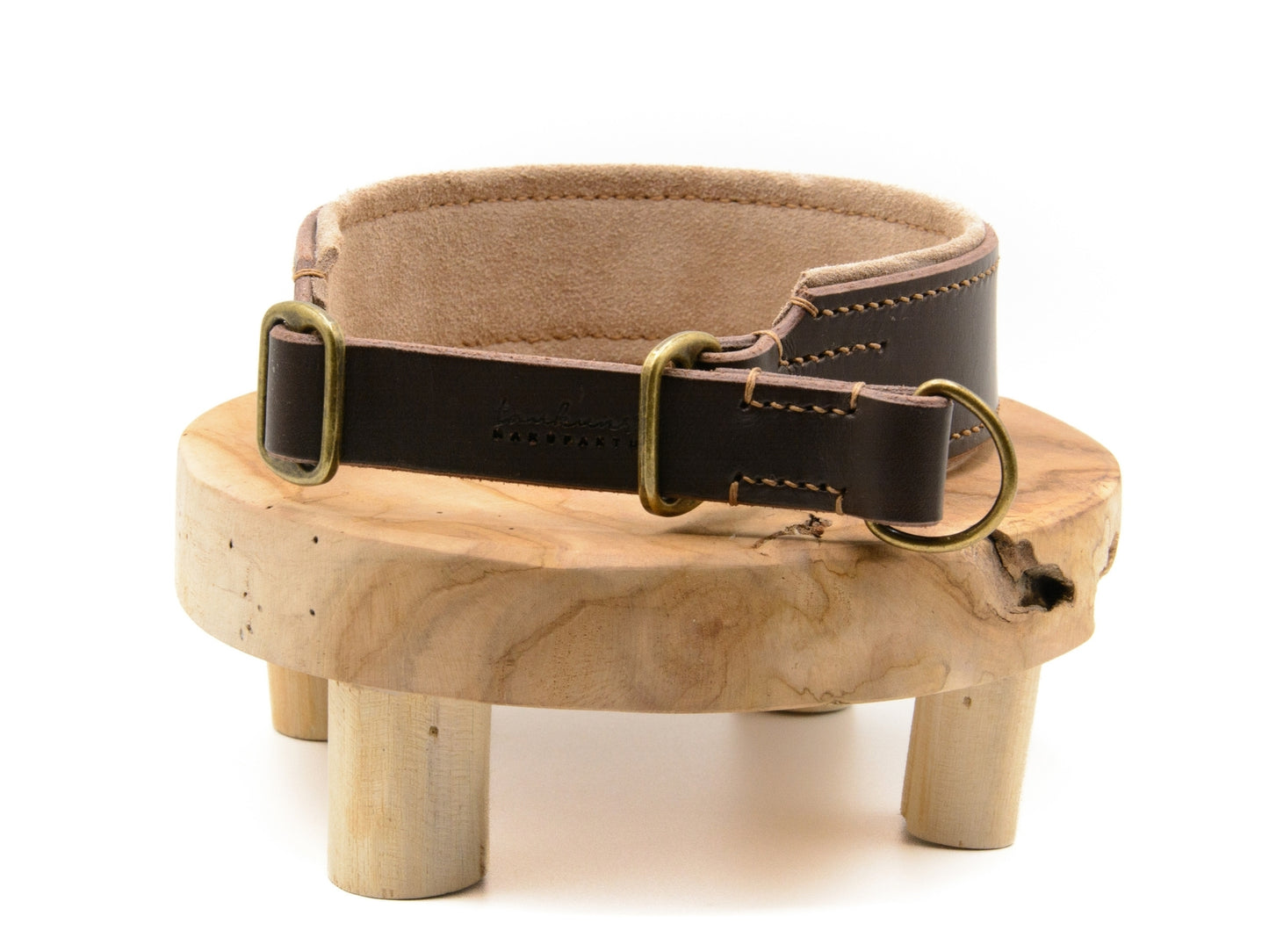 SALE | Zugstopp Lederhalsband 'Wildfang' Dunkelbraun
