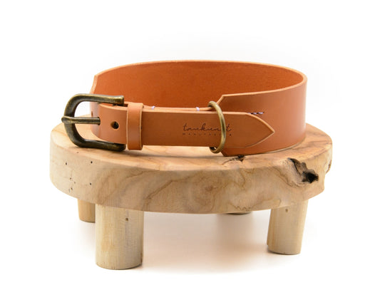 SALE | Lederhalsband 'Waldgeist' Cognac
