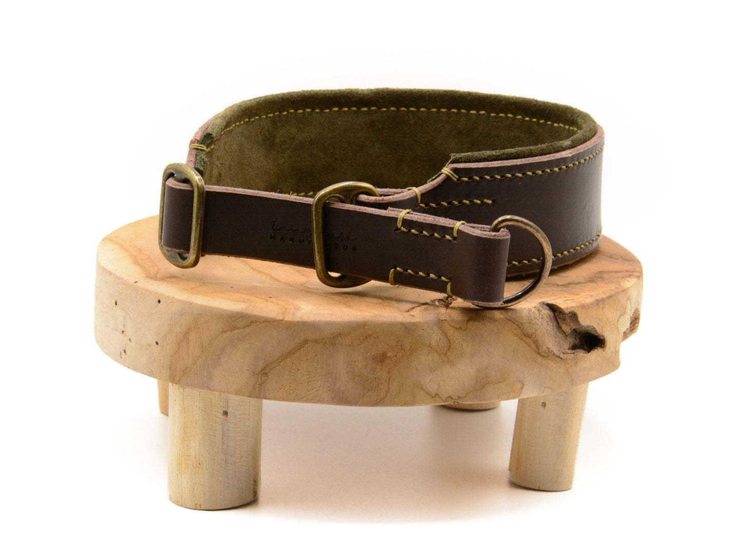 SALE | Zugstopp Lederhalsband 'Wildfang' Dunkelbraun
