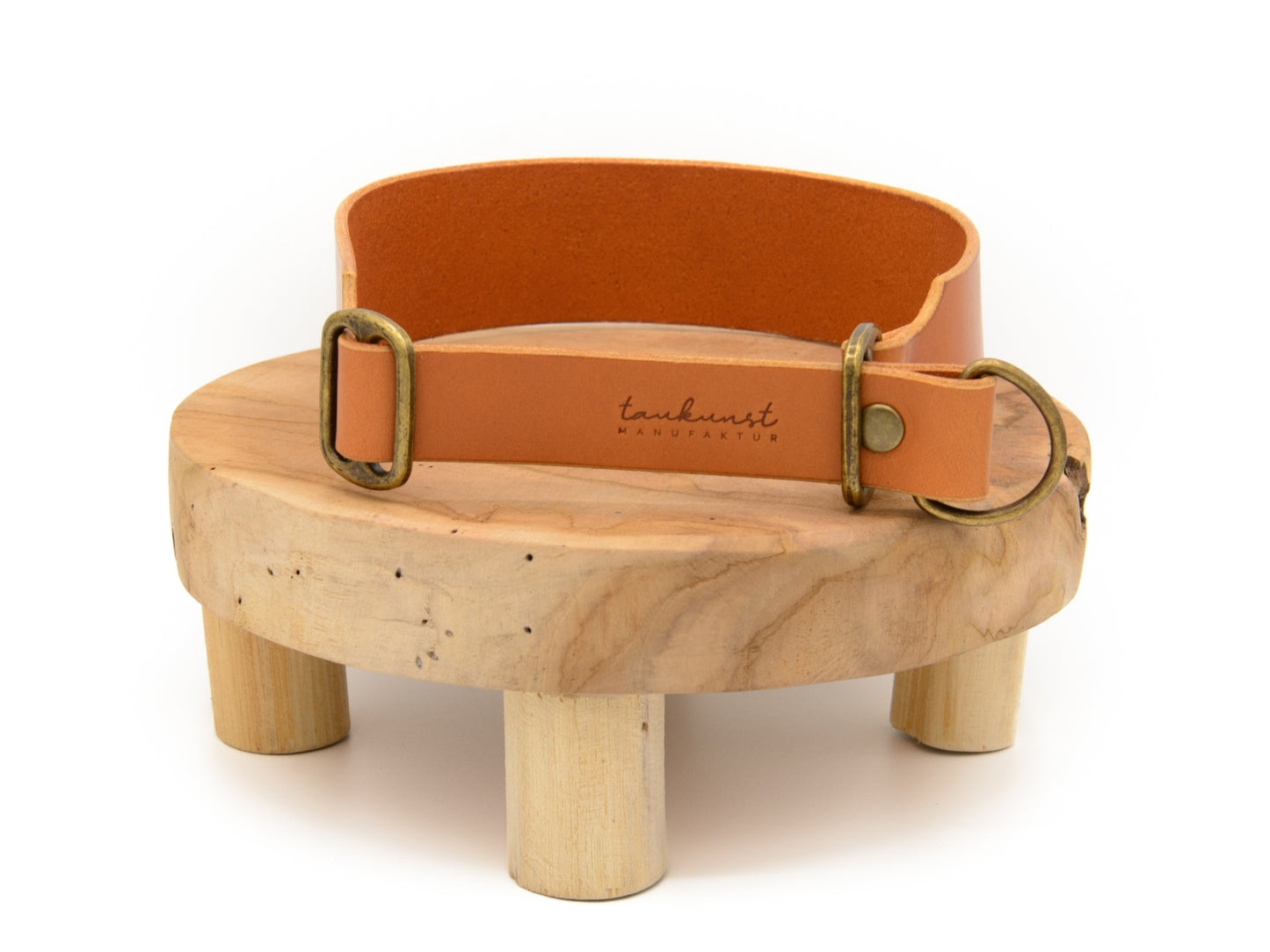 SALE | Zugstopp Lederhalsband 'Waldstreuner' Cognac
