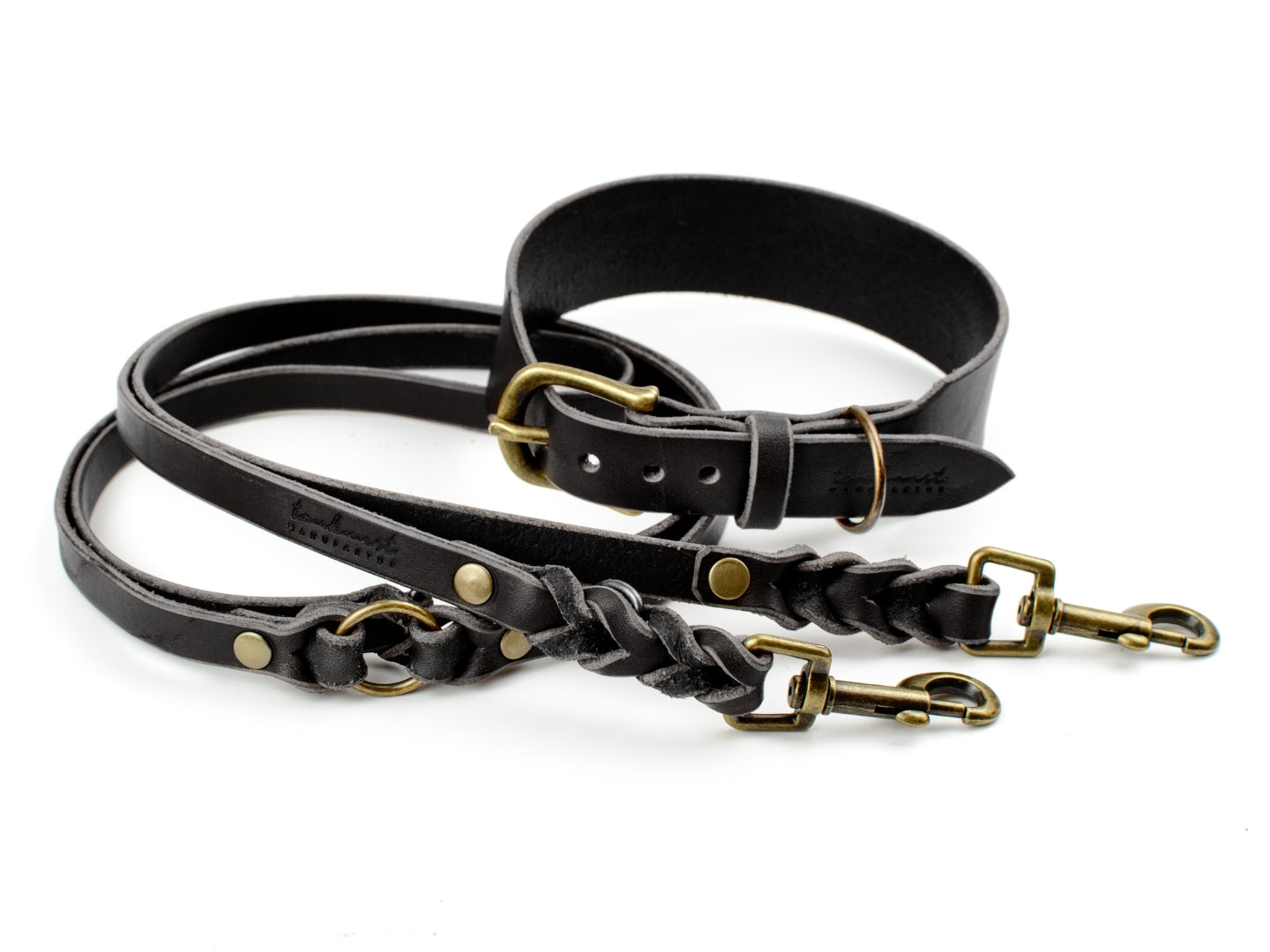 Breites Halsband und Leine Leder Hilde