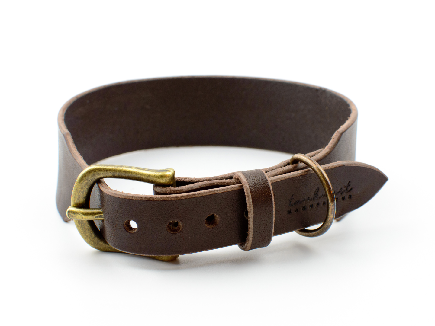 Breites Hundehalsband Leder Cora Detail