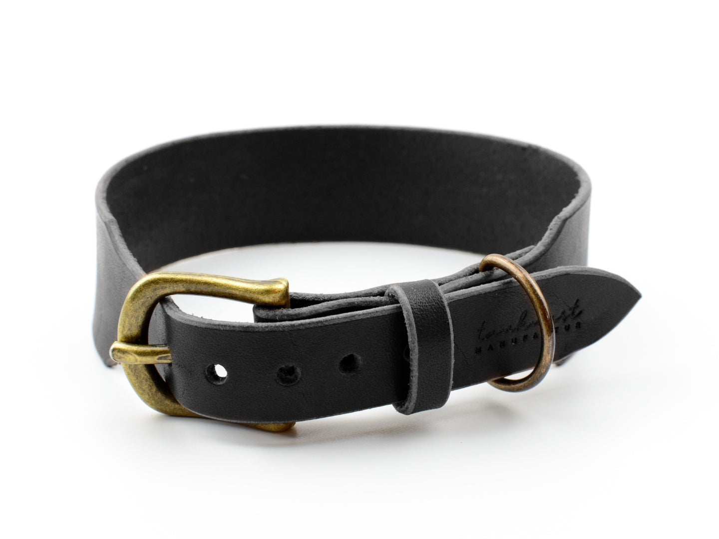 Breites Hundehalsband Leder Hilde Detail