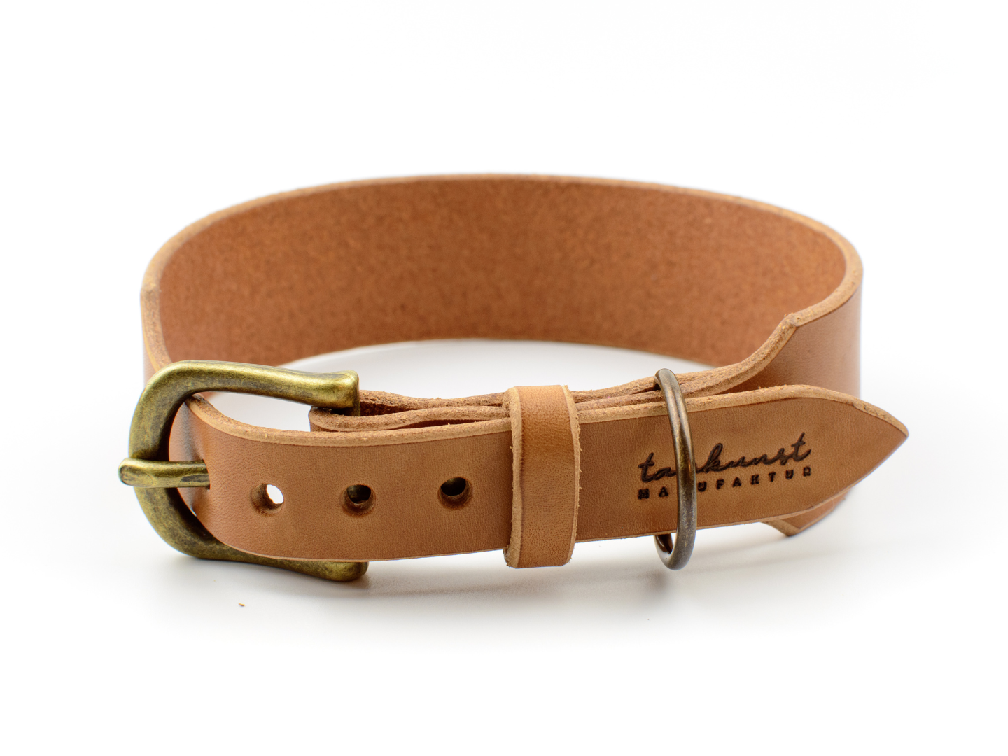 Breites Hundehalsband Leder Viola Detail