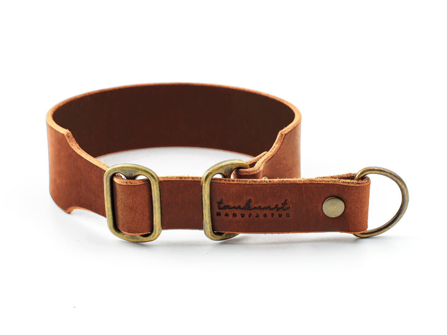 Breites Zugstopp Hundehalsband Leder Resi Detail