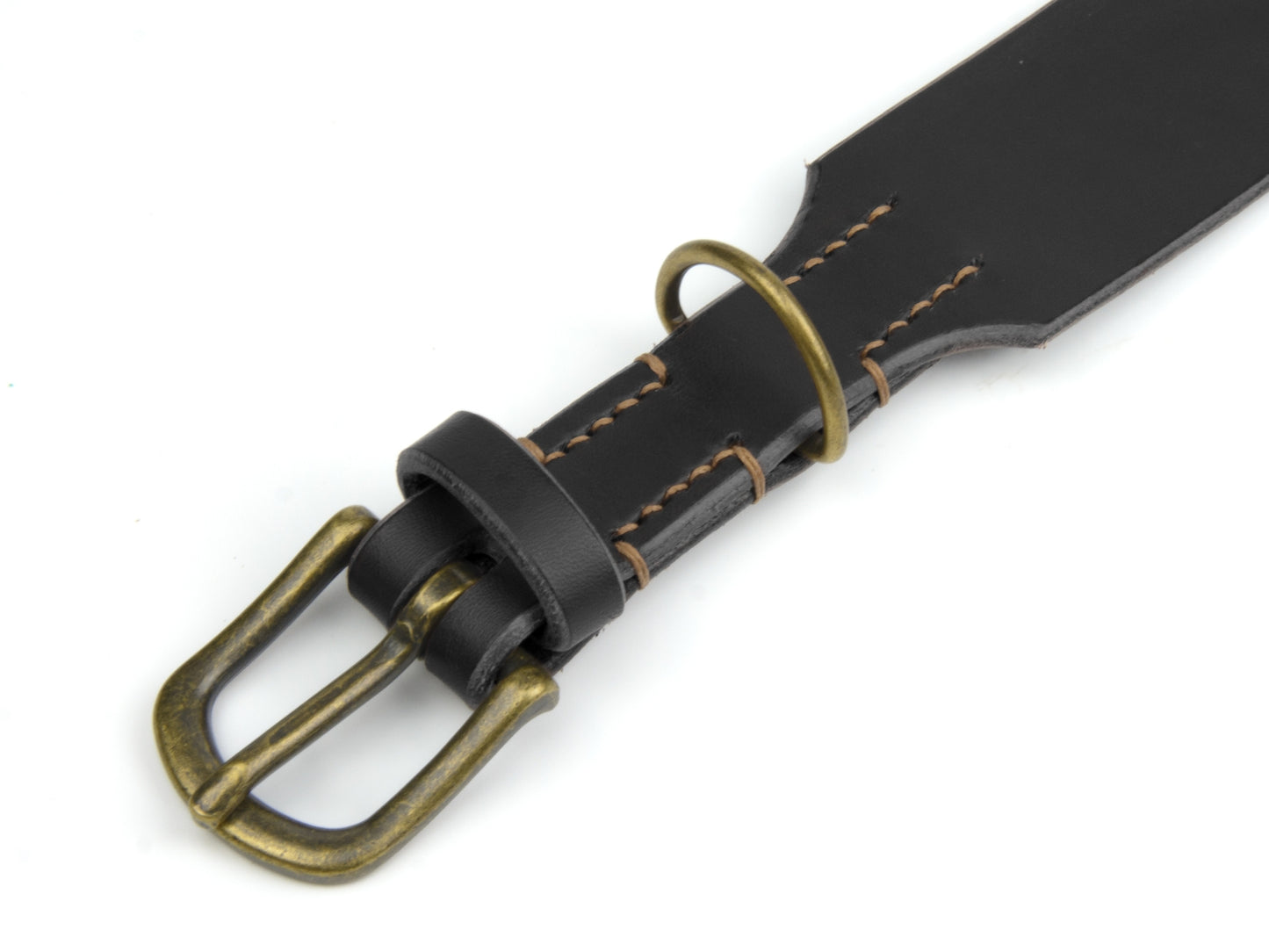Lederhalsband 'Waldgeist' Schwarz
