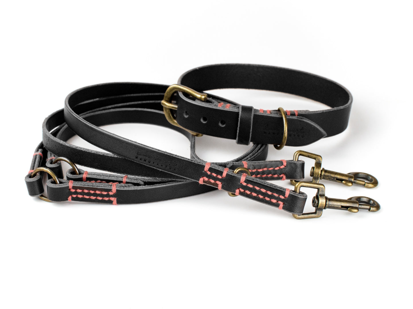 Halsband und Leine Leder Carla