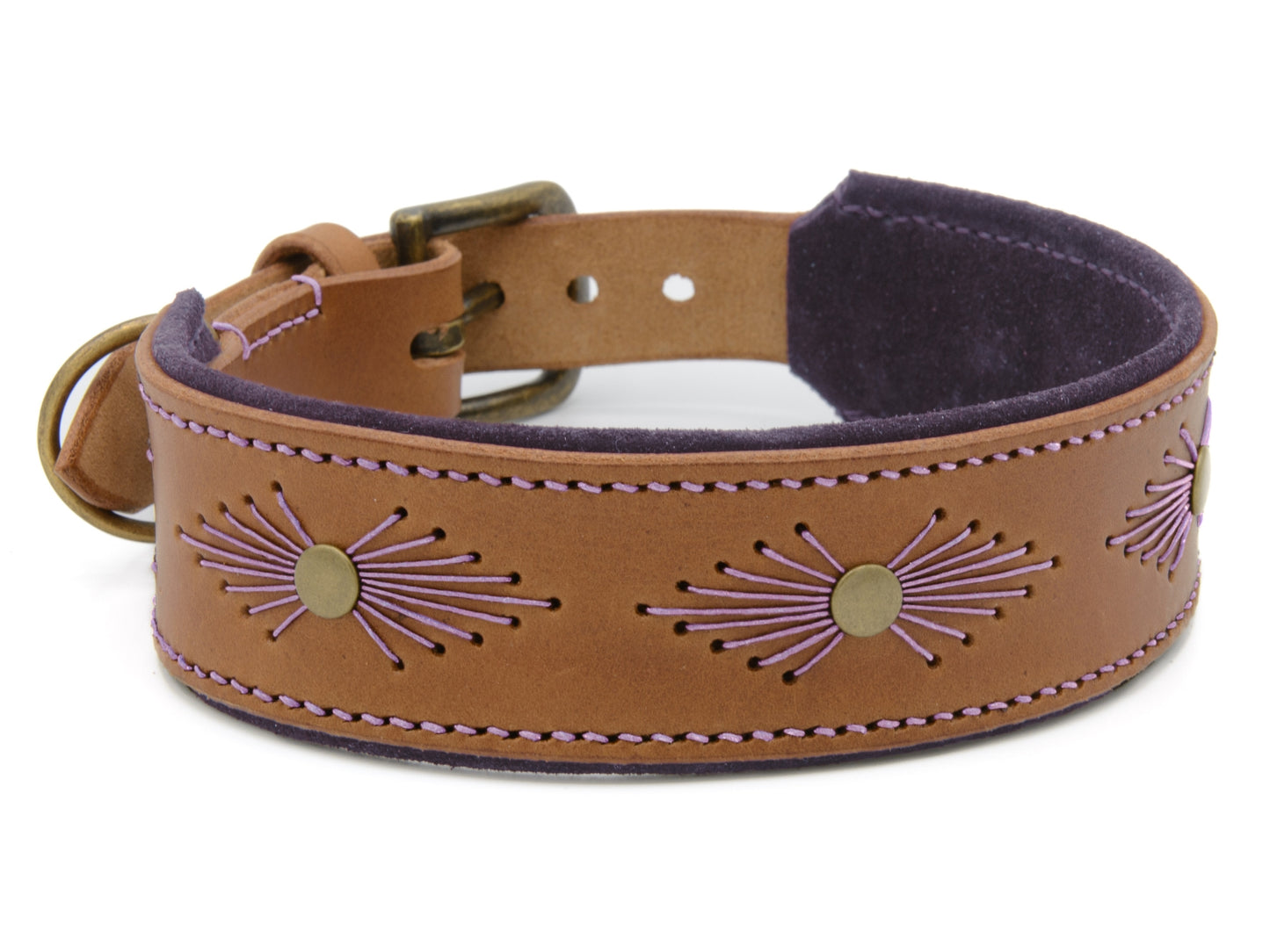 Lederhalsband 'Woodstock' Camel
