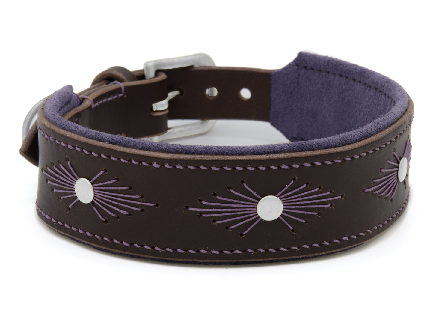 Lederhalsband 'Woodstock' Dunkelbraun
