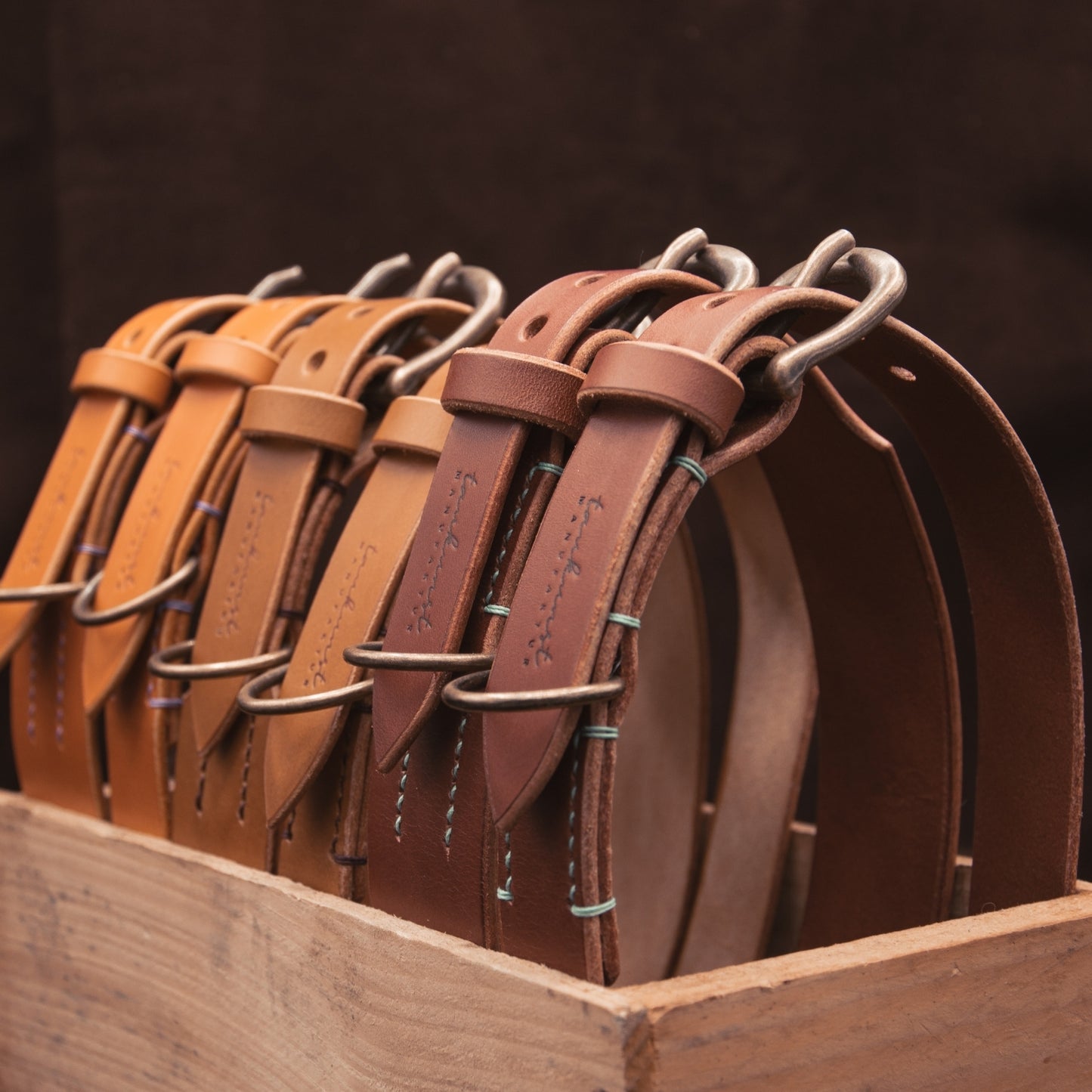 Lederhalsband 'Waldgeist' Braun
