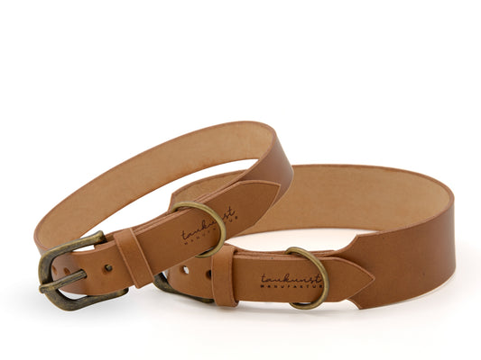 Lederhalsband 'Waldstreuner' Camel
