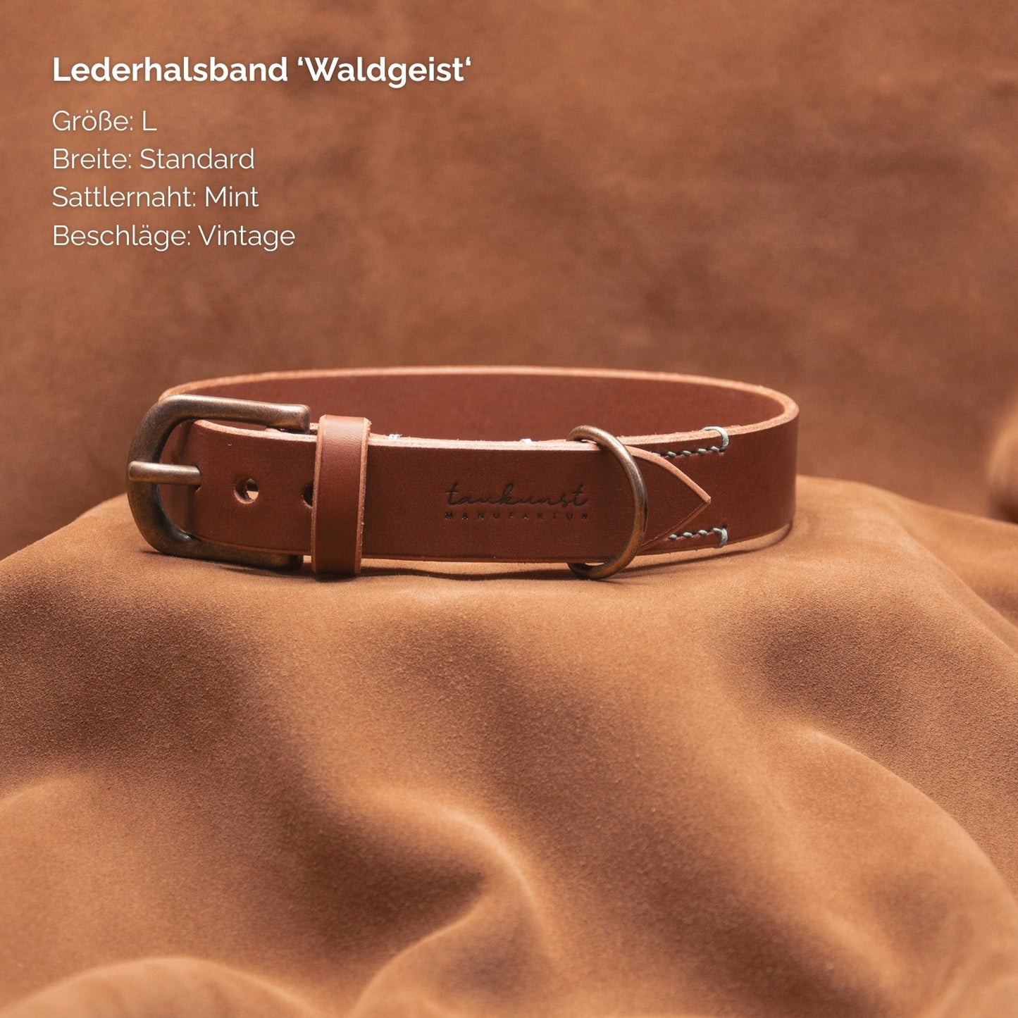 Lederhalsband 'Waldgeist' Braun
