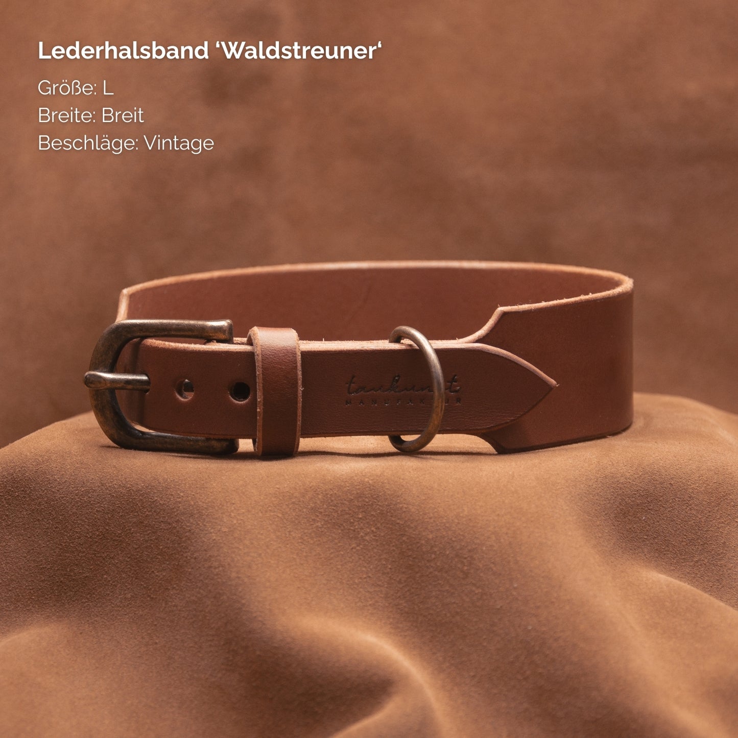 Lederhalsband 'Waldstreuner' Braun
