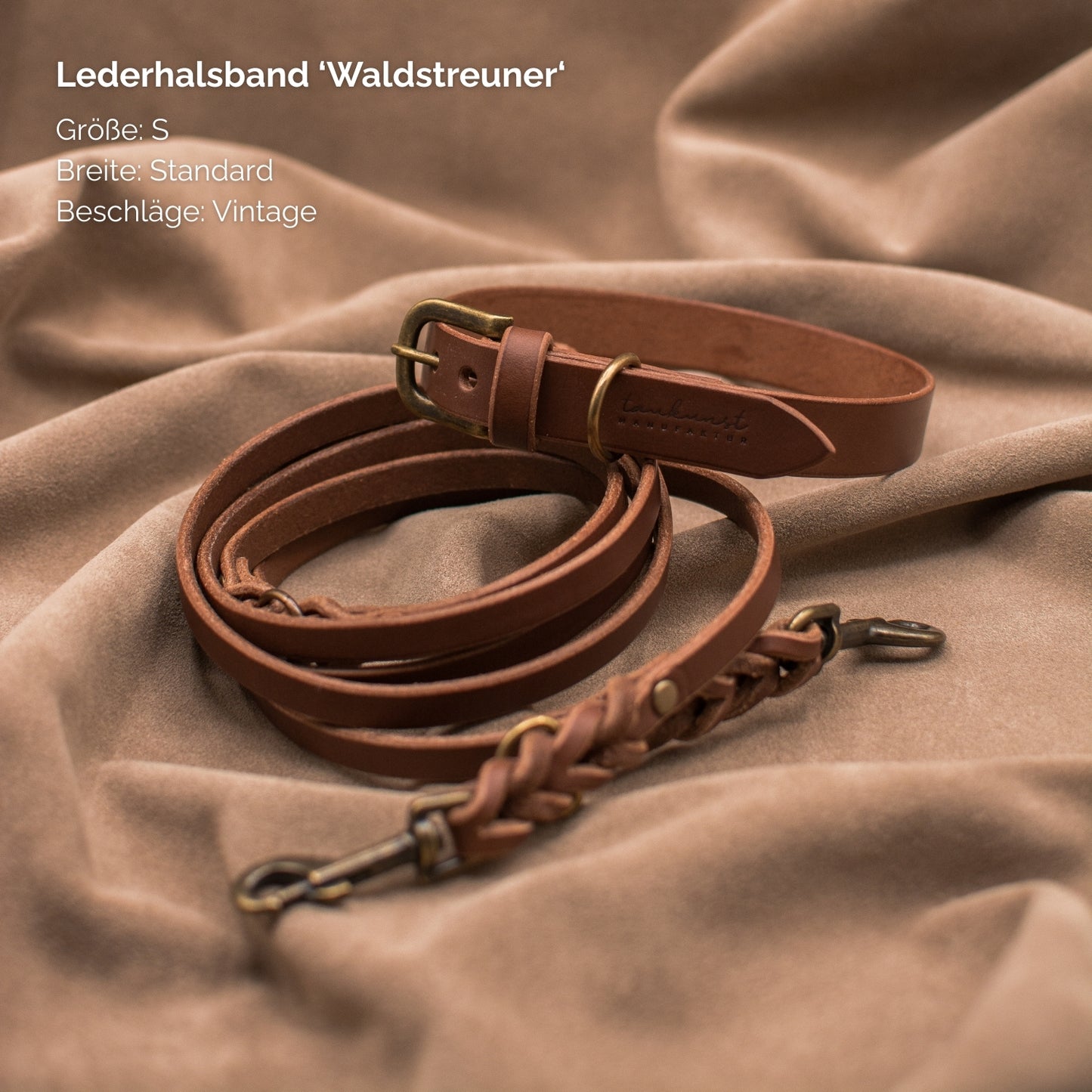 Lederhalsband 'Waldstreuner' Braun
