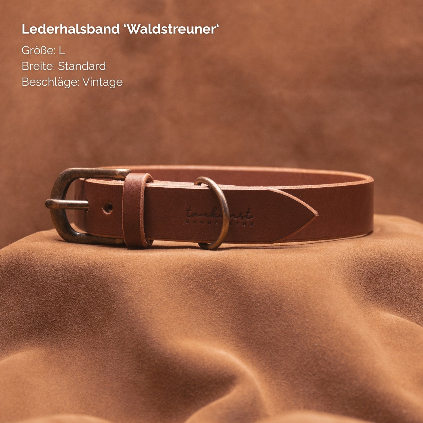 Lederhalsband 'Waldstreuner' Braun
