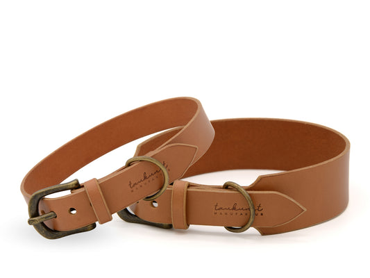 Lederhalsband 'Waldstreuner' Cognac
