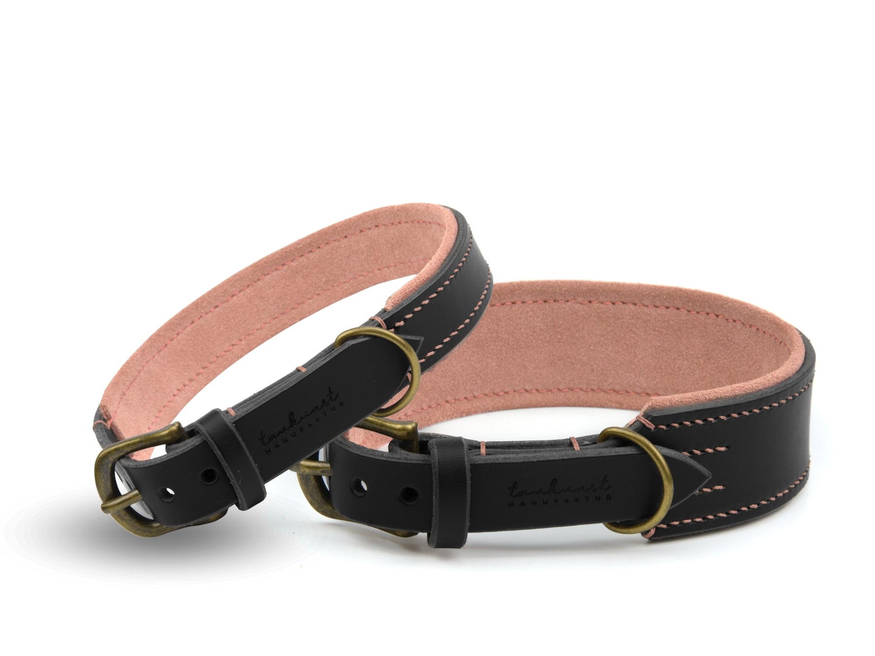 Gepolstertes Lederhalsband Wildfang in Schwarz