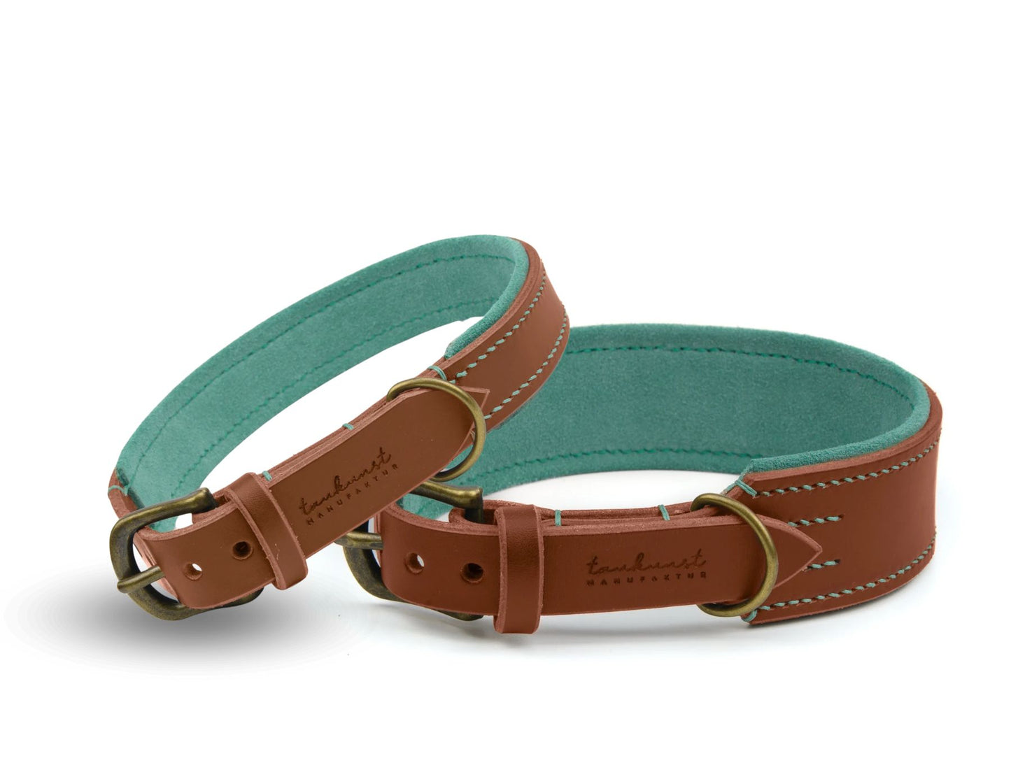 Handgefertigtes Lederhalsband 'Lederschmuser' – pflanzlich gegerbtes Leder, robust & elegant
