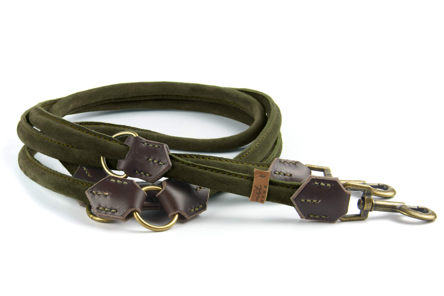 Wildlederleine 'Wildfang' Oliv

