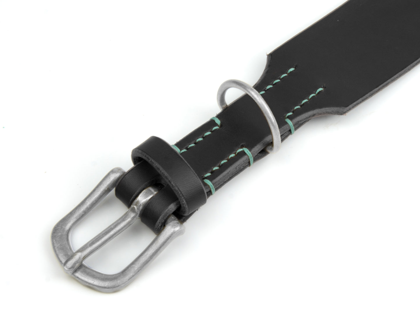 Lederhalsband 'Waldgeist' Schwarz

