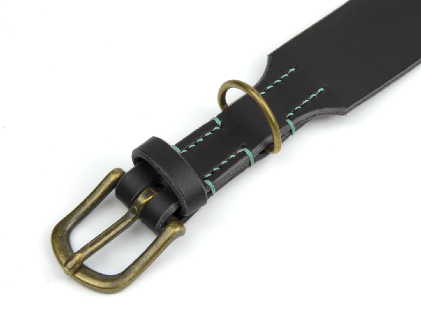 Lederhalsband 'Waldgeist' Schwarz
