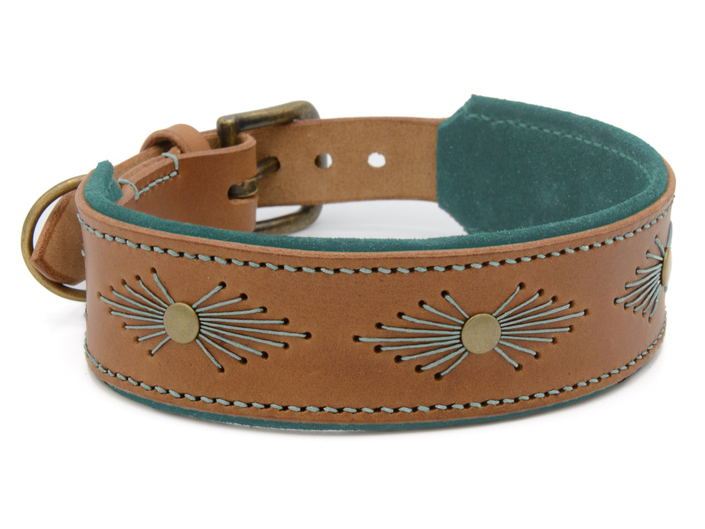 Lederhalsband 'Woodstock' Camel
