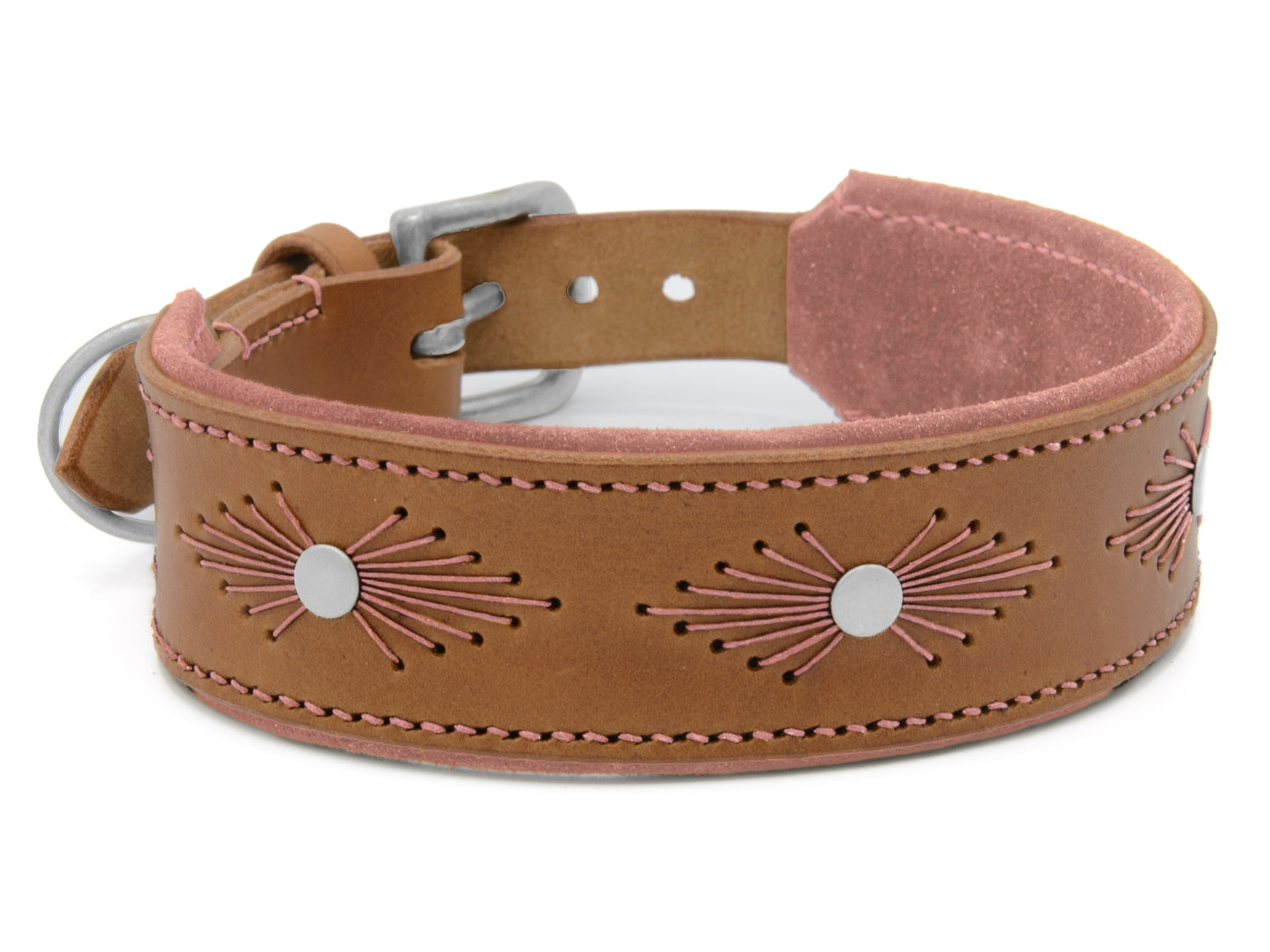 Lederhalsband 'Woodstock' Camel
