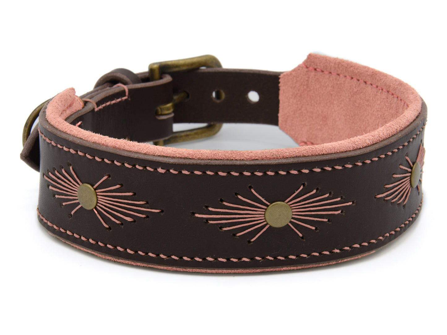 Lederhalsband 'Woodstock' Dunkelbraun
