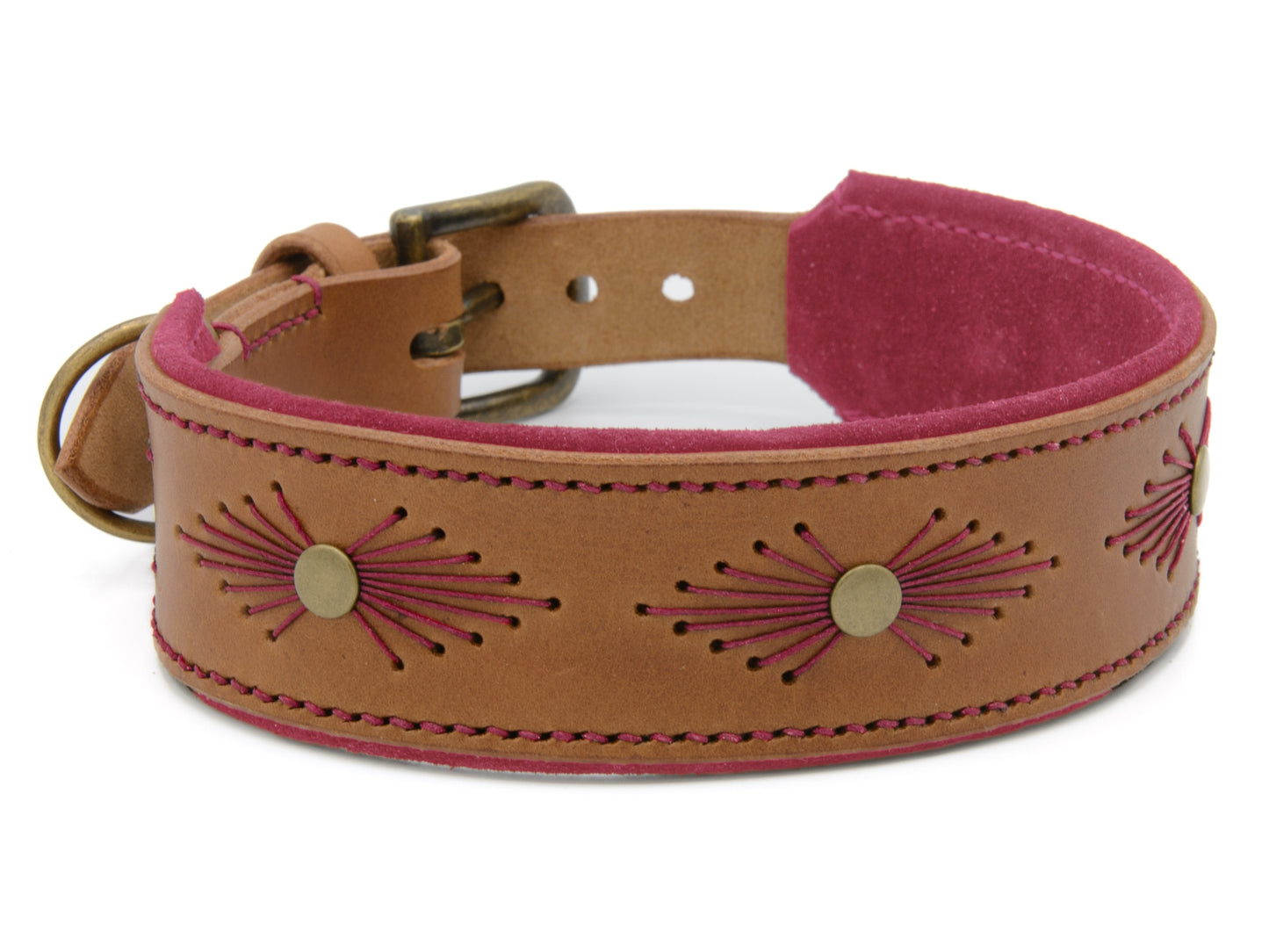 Lederhalsband 'Woodstock' Camel
