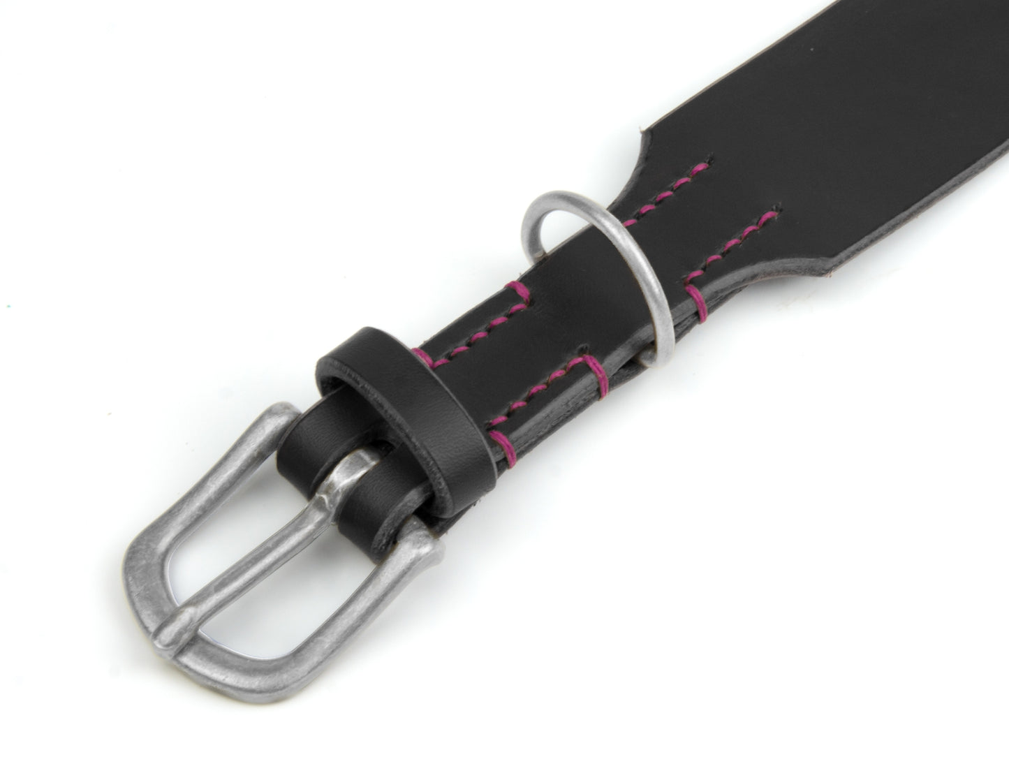 Lederhalsband 'Waldgeist' Schwarz
