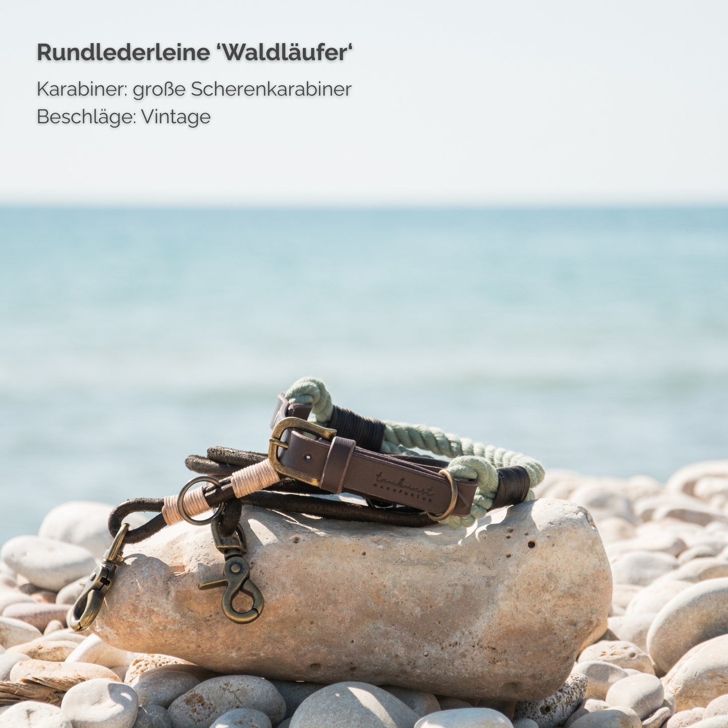 Rundlederleine 'Waldläufer' Dunkelbraun
