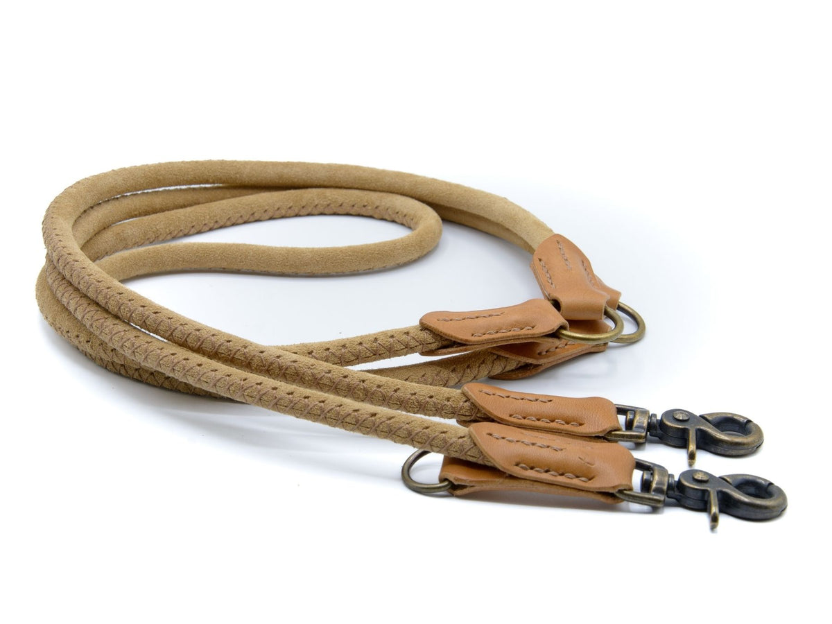 Rundlederleine 'Wildfang' Beige

